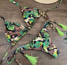 Tải hình ảnh vào trình xem Thư viện,Bikini sọc buộc 2025, Đồ bơi nữ Bandeau Bikini Brazil
