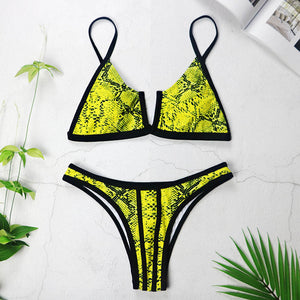 Bandeau Bikinis 2025 Mới Áo Tắm V Cổ Push Up, Bikini Brazil 3418