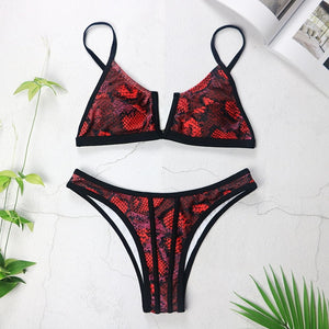 Bandeau Bikinis 2025 Mới Áo Tắm V Cổ Push Up, Bikini Brazil 3418