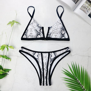 Bandeau Bikinis 2025 Mới Áo Tắm V Cổ Push Up, Bikini Brazil 3418