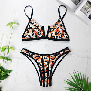 Bandeau Bikinis 2025 Mới Áo Tắm V Cổ Push Up, Bikini Brazil 3418