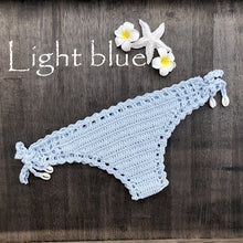 Tải hình ảnh vào trình xem Thư viện,Phụ nữ Thể thao Sexy Bikini Thong Handmade Crochet Đồ bơi Bikini Đáy
