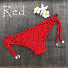 Tải hình ảnh vào trình xem Thư viện,Phụ nữ Thể thao Sexy Bikini Thong Handmade Crochet Đồ bơi Bikini Đáy
