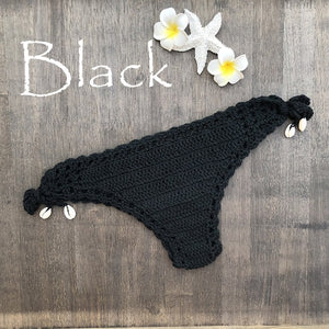 Phụ nữ Thể thao Sexy Bikini Thong Handmade Crochet Đồ bơi Bikini Đáy