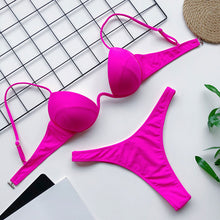 Tải hình ảnh vào trình xem Thư viện,Bộ đồ bơi bikini đẩy ngực cho nữ 2025 Đồ bơi cắt cao cho gái
