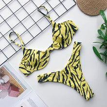 Tải hình ảnh vào trình xem Thư viện,Bộ đồ bơi bikini đẩy ngực cho nữ 2025 Đồ bơi cắt cao cho gái
