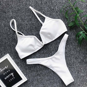 Women Push Up Bikini Set  Swimwear 2025 Swimsuit Girl High Cut