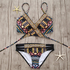 Bandage Aztec 2025, String Strappy Brazilian Bikini